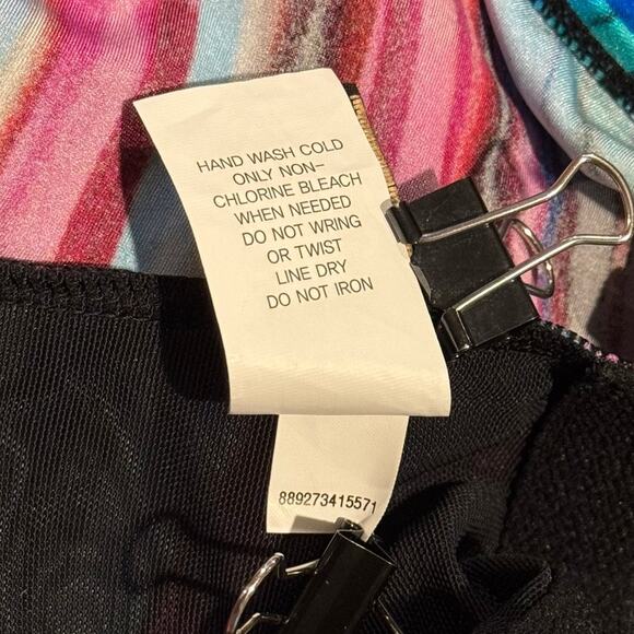 NWT Great Lengths Swimsuit One Piece Y2K Retro Maximalist Rainbow Colorful 8 - Picture 4 of 9